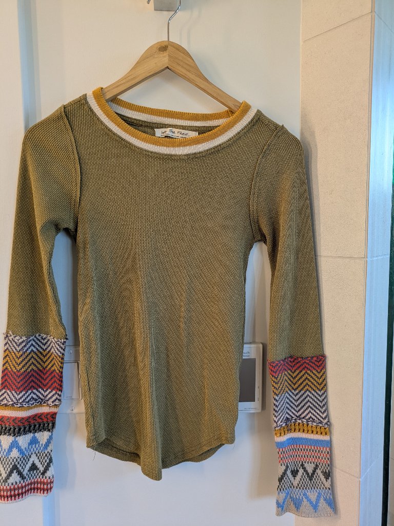 We The Free All In Cuff Thermal By Free People Size Xsm Army Green